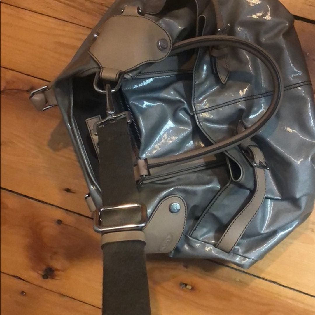 Tod's Coated Canvas Bag with Cream Color Features