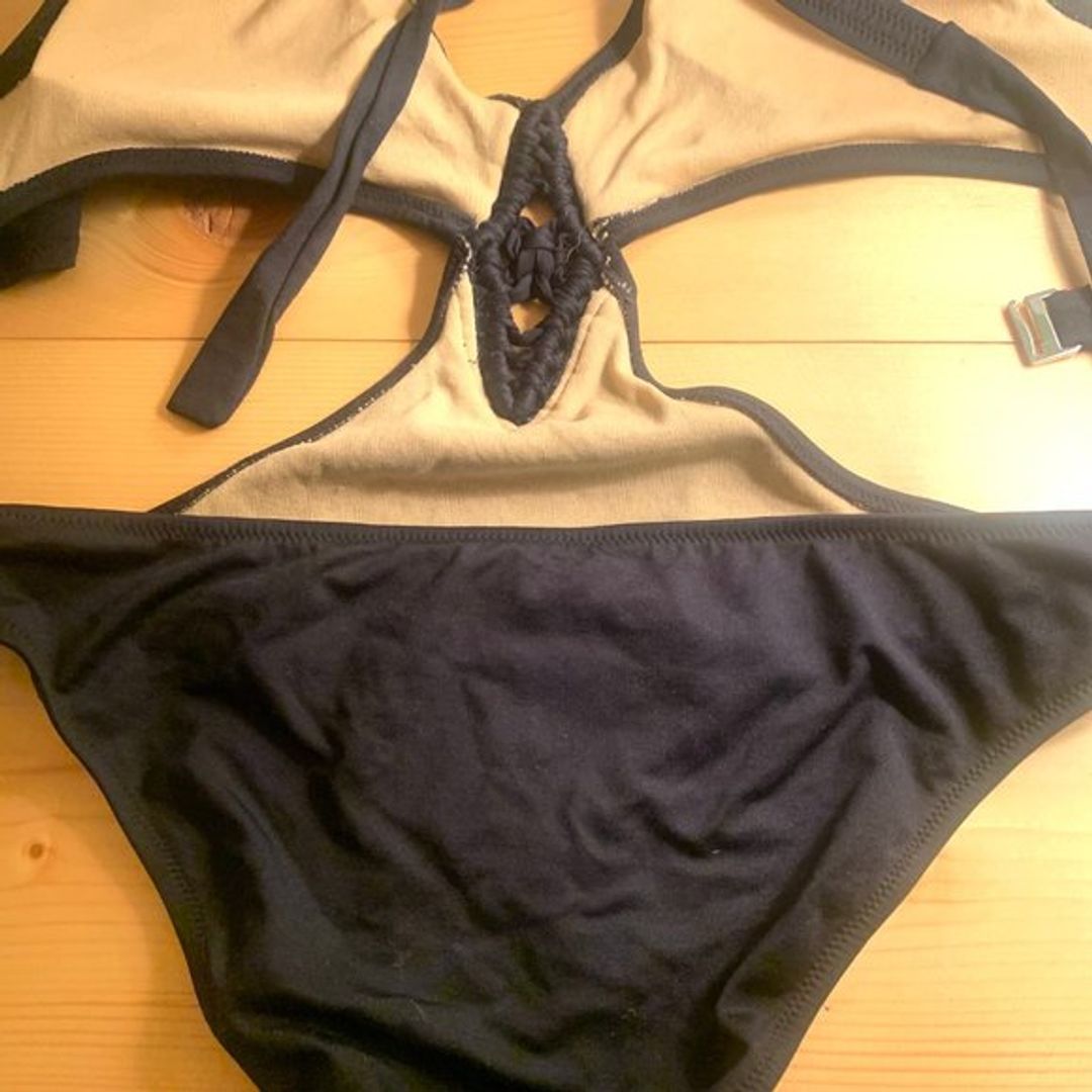 BCBGMAXAZRIA Black One-Piece Cut Out Swimsuit