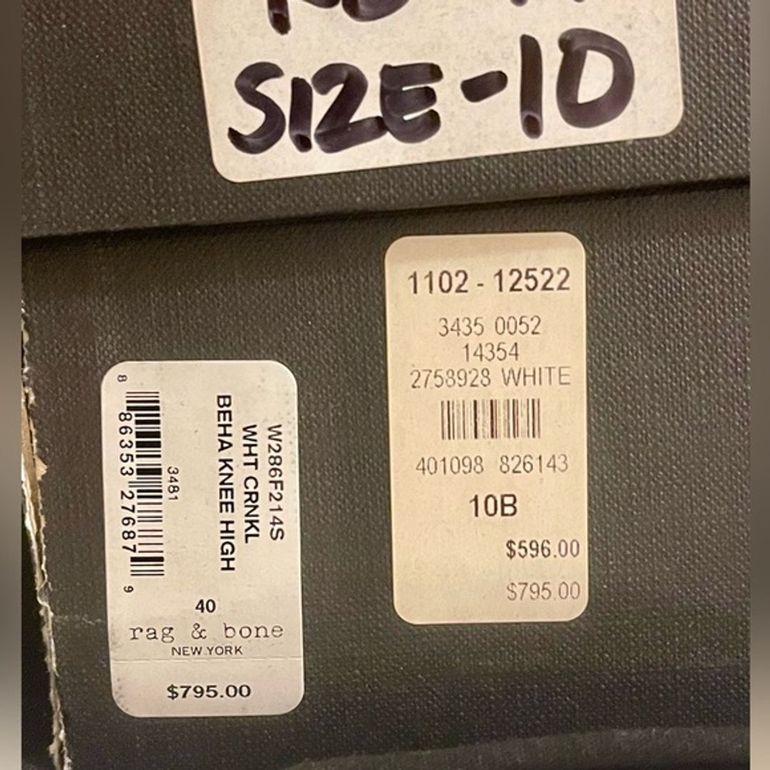 Rag & Bone Beha Knee High Crinkled Leather Boots