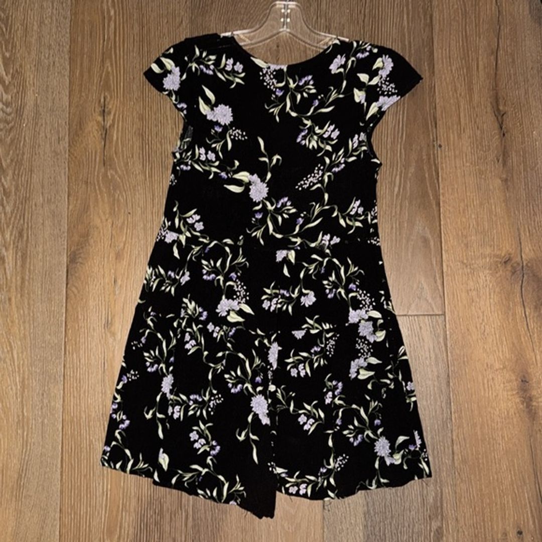Urban Outfitters Floral Black and Purple Romper