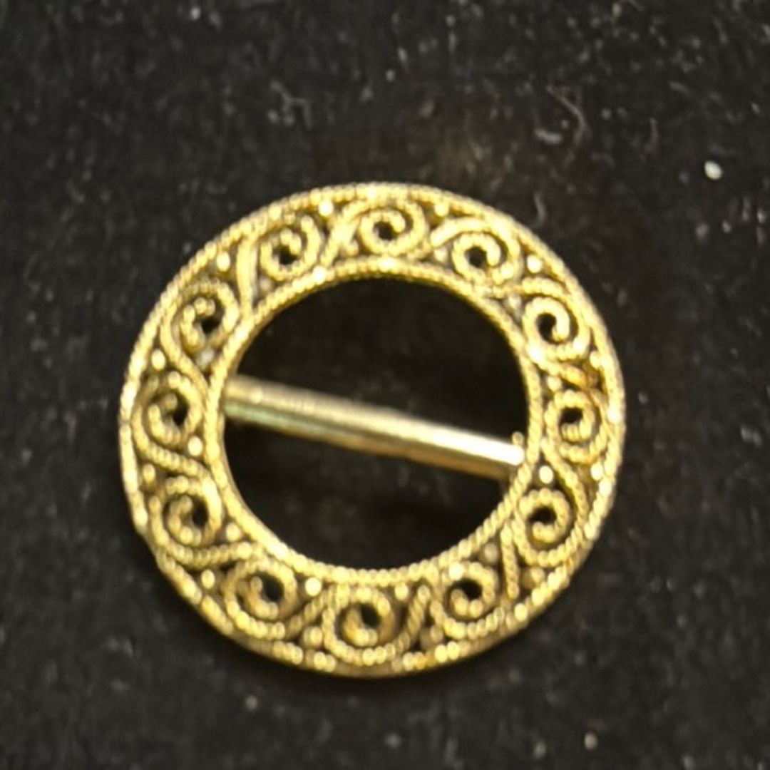 MCM Vintage Gold Tone Brooch