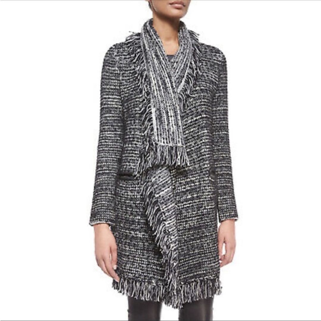 Vince Sweater Fringe Coat