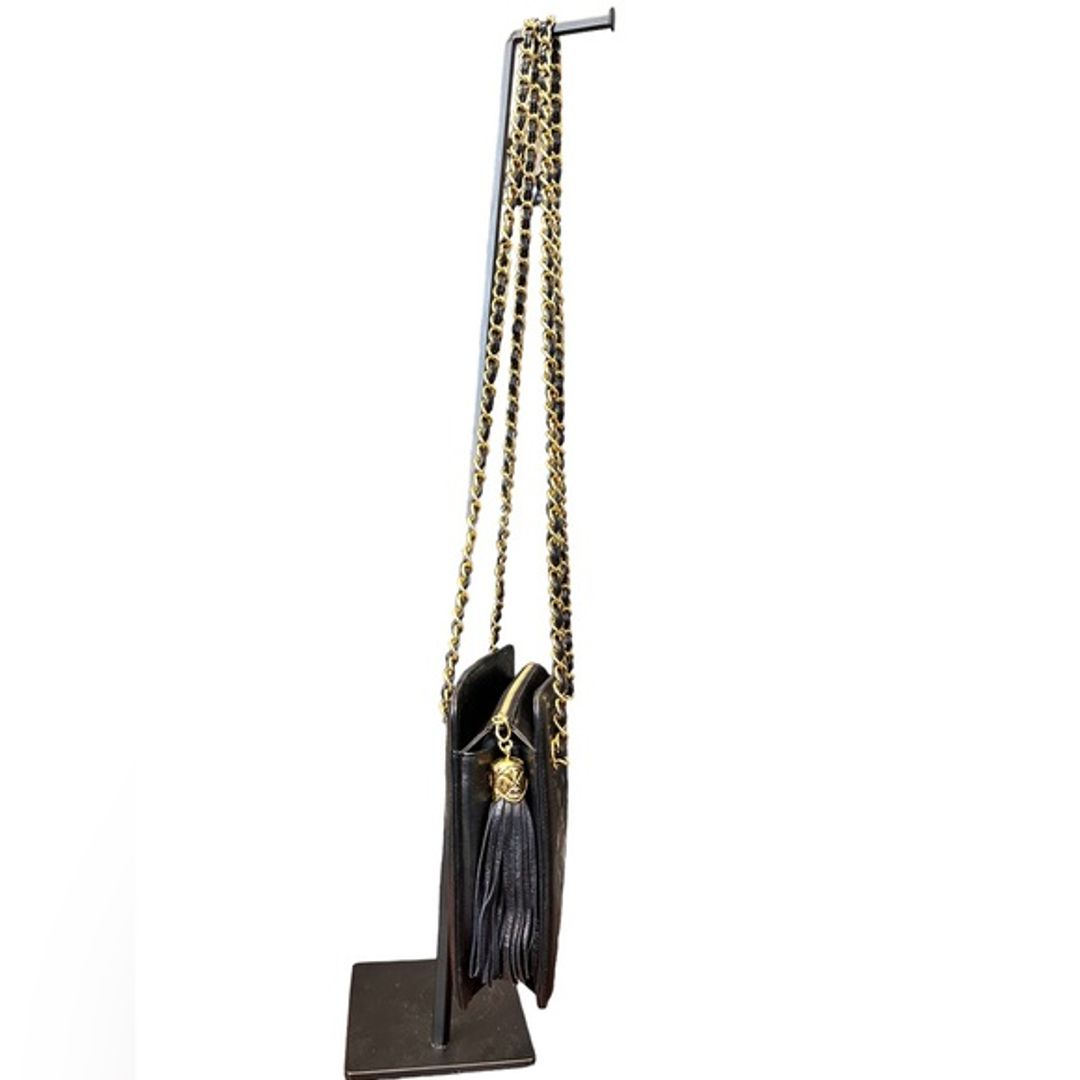 Chanel Vintage 80s Lambskin Leather Mini GST Crossbody Bag