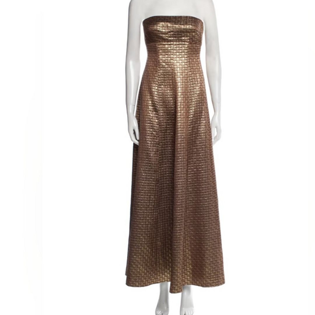 Lela Rose Metallic gown