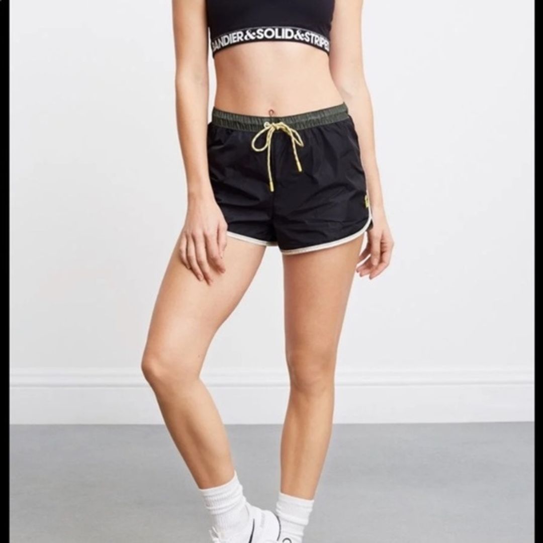 Bandier x Solid and Striped Black Shorts in Black