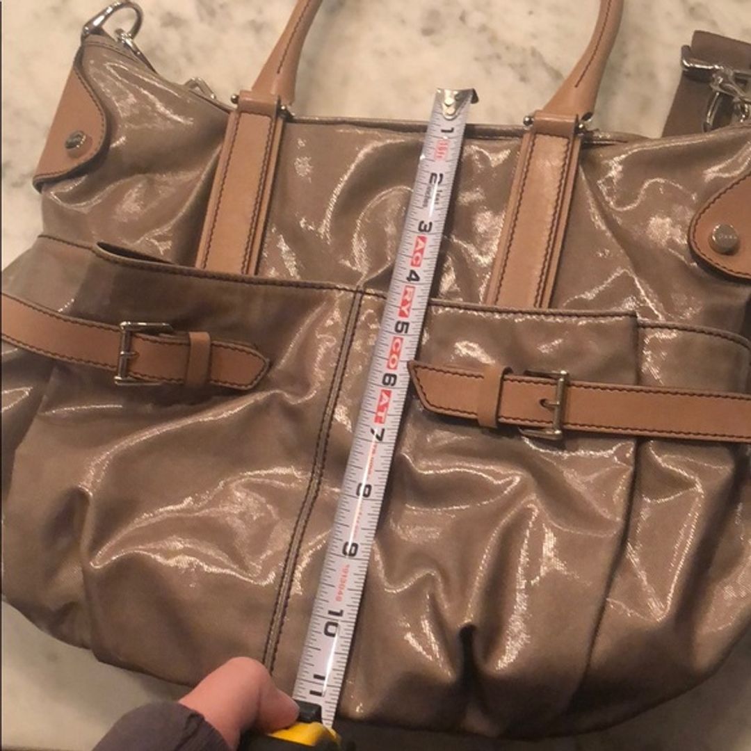 Tod's Coated Canvas Bag with Cream Color Features