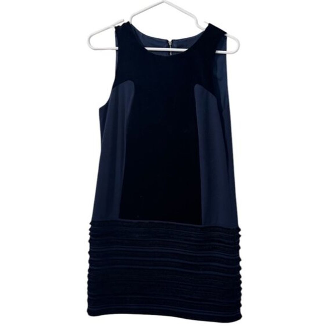 Rag & Bone Black & Navy Sleeveless Velvet Mini Dress - Size 4