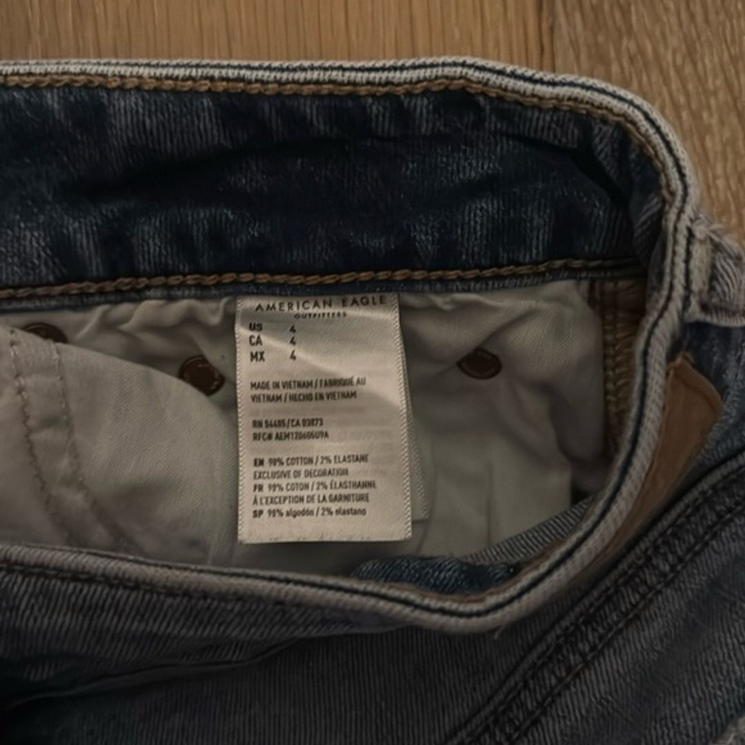 American Eagle Blue Mini Jean Skirt