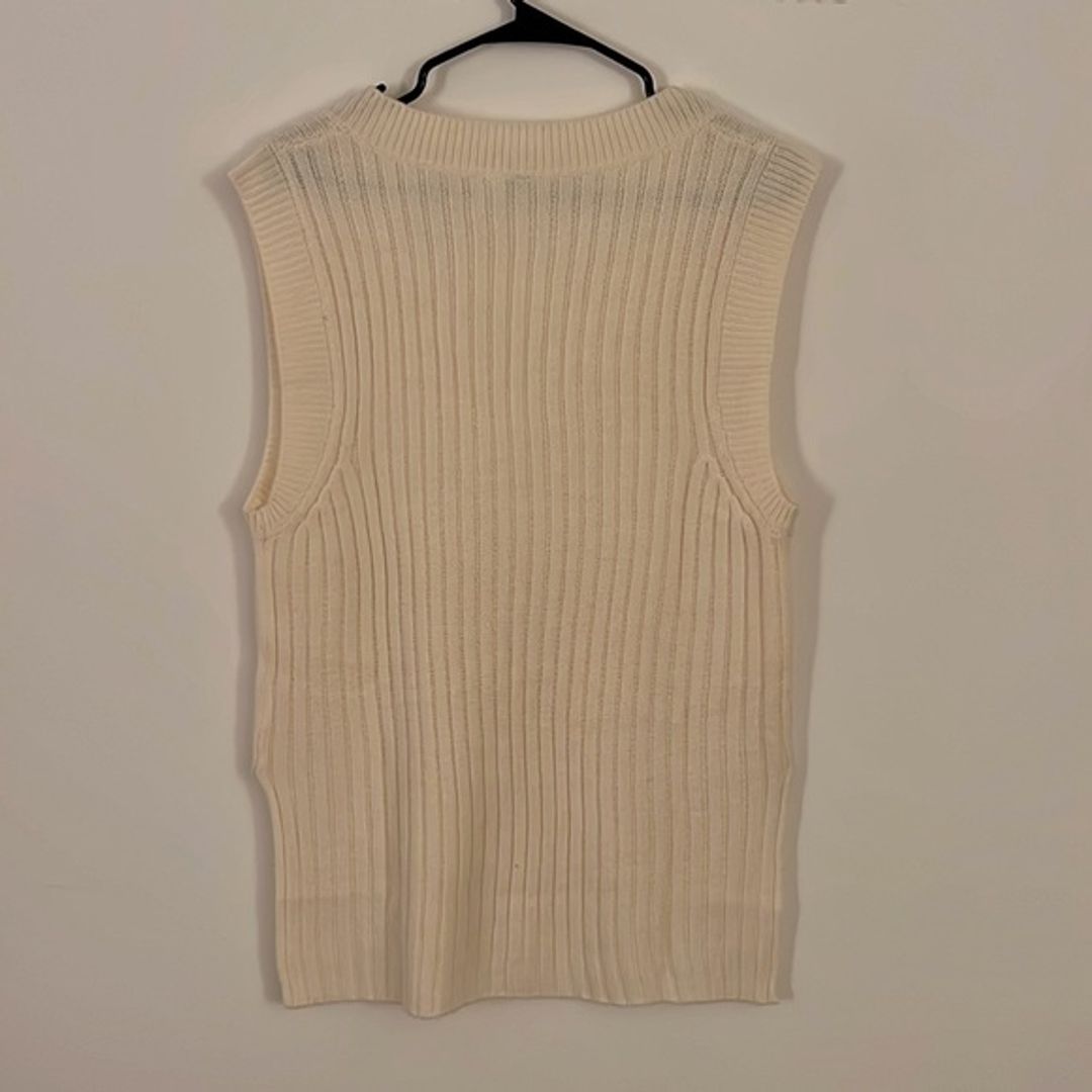 H&M Ribbed Knit V Neck Sweater Vest