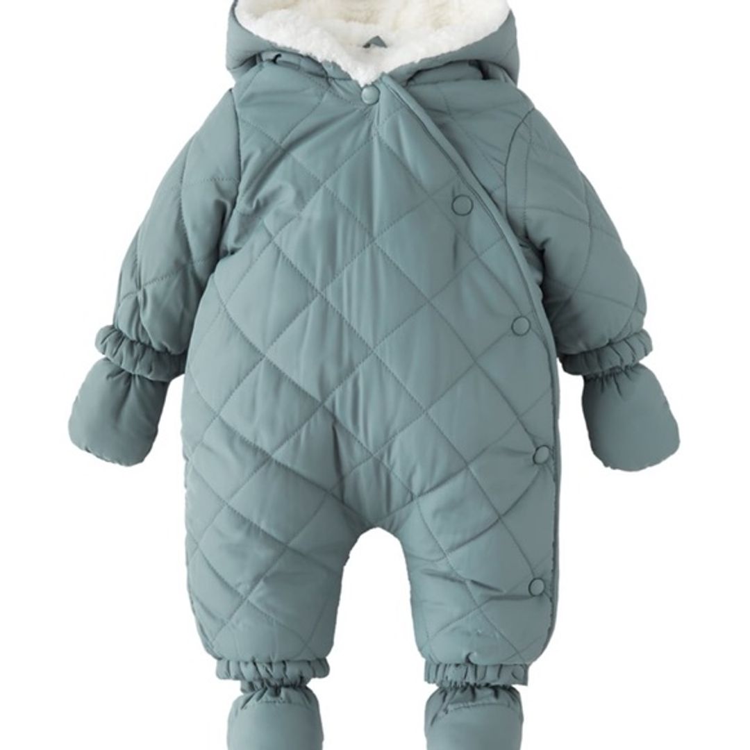 Zara Blue Quilted Fleece Coveralls, NWT (No Tags)