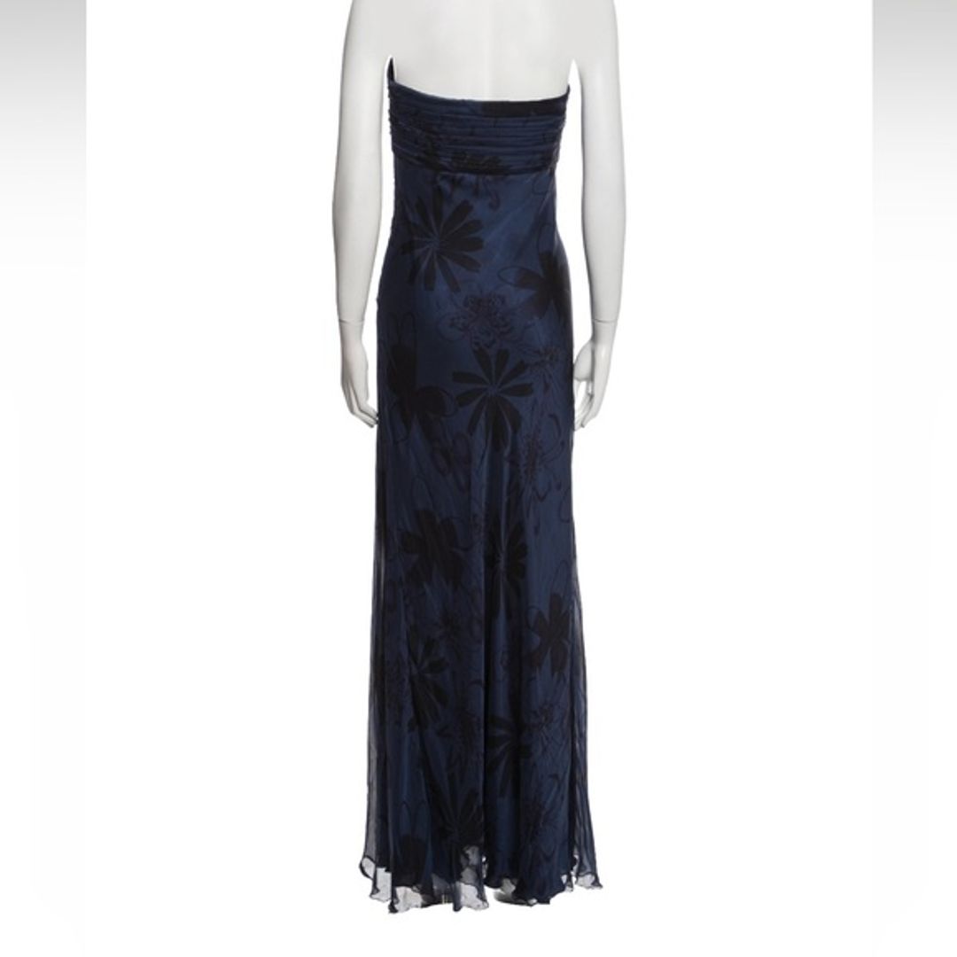 Pamella Roland Navy Evening Gown