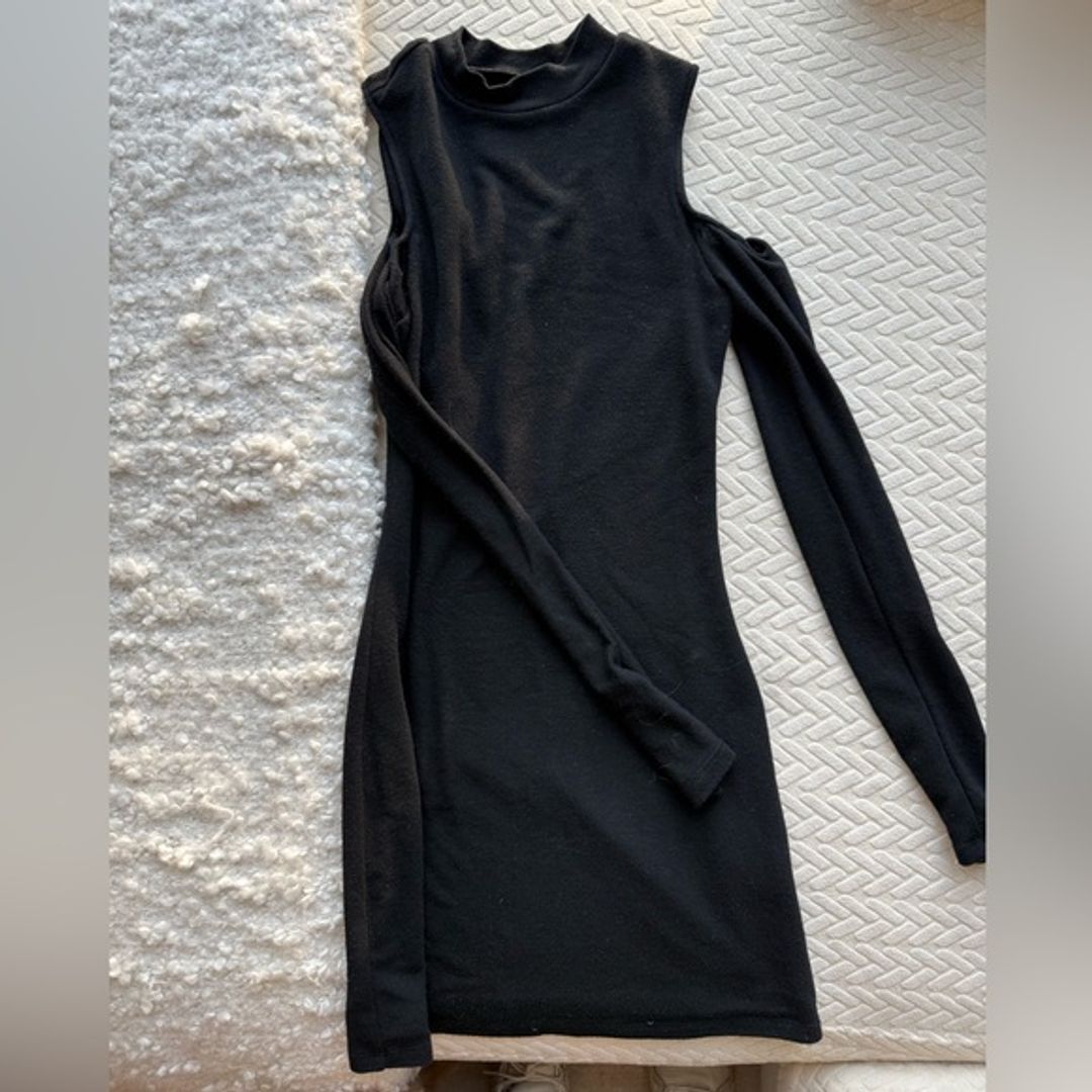 BLQ Shoulder Cutout Mini Dress