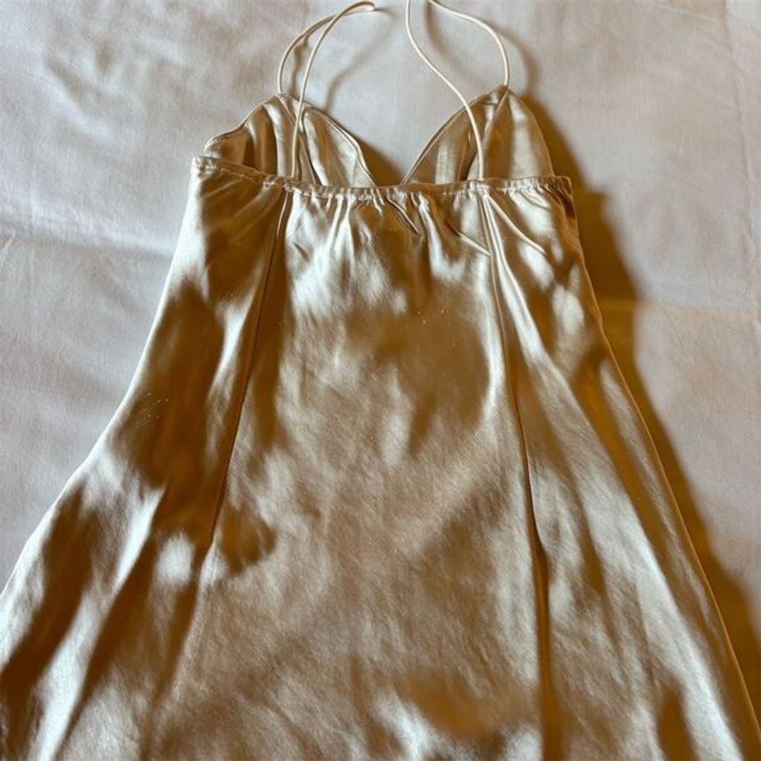 NWT Princess Polly Cream Satin Mini Slip Dress