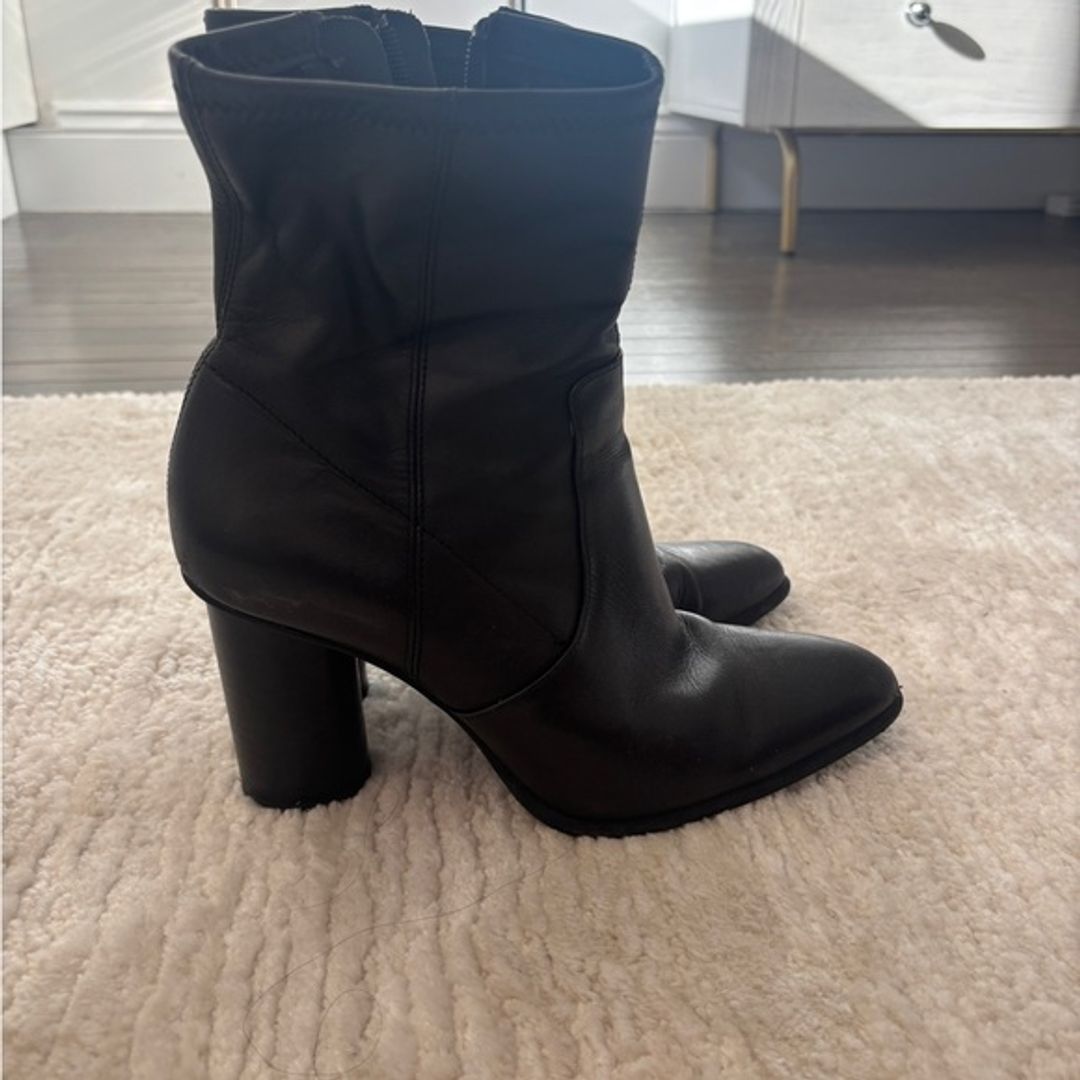 Zara Black Heeled Ankle Booties