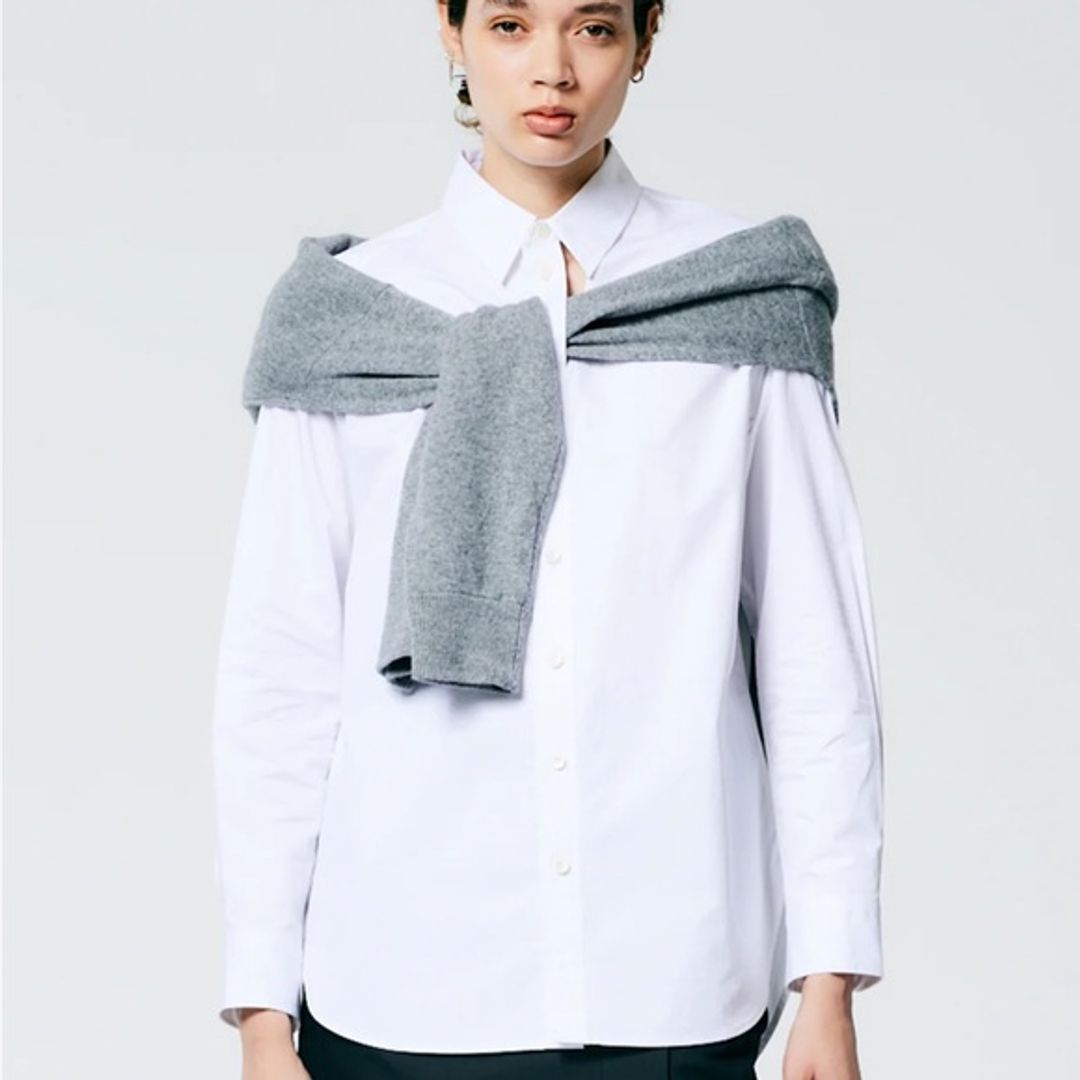 Tibi Eco Poplin Cut Out Charlie Shirt