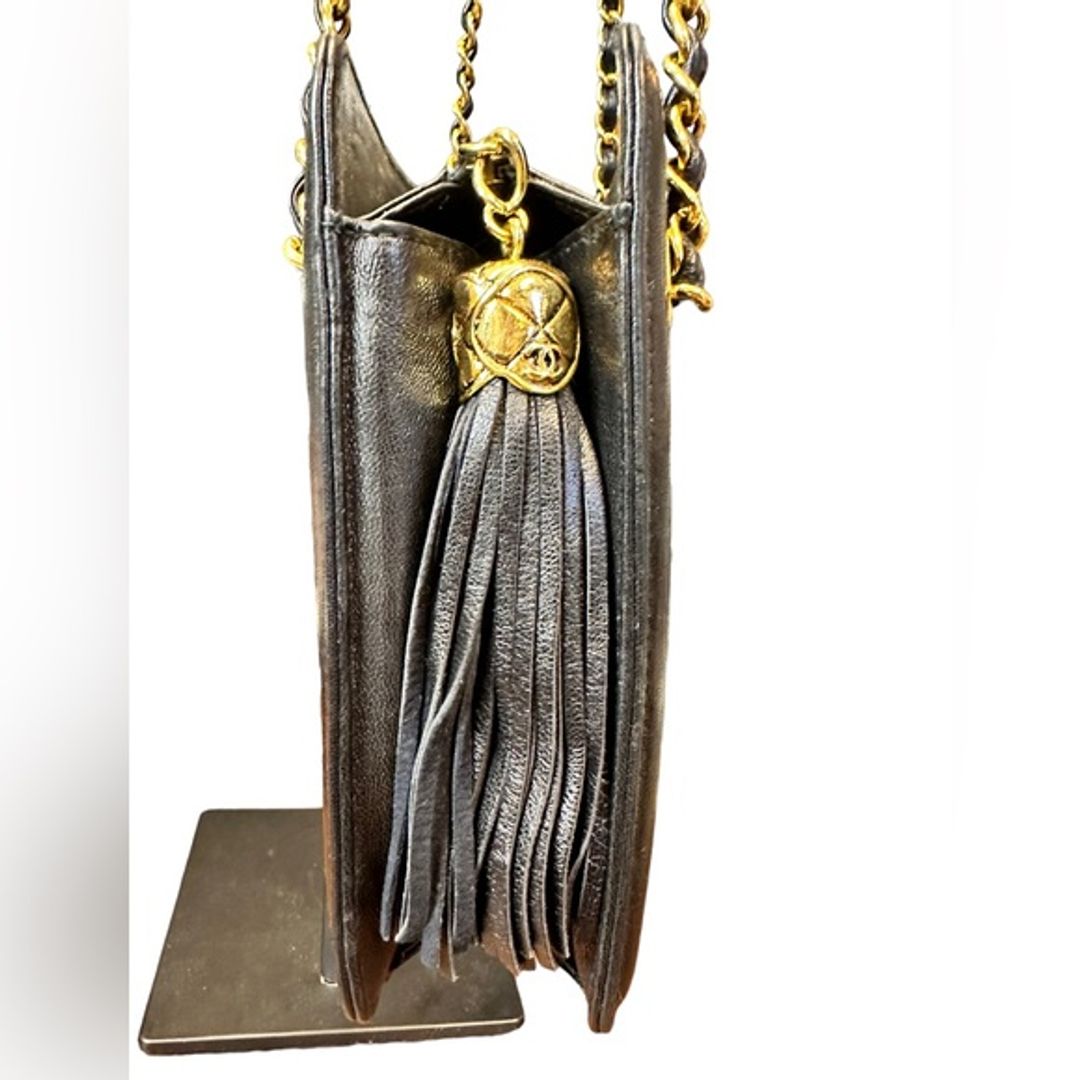 Chanel Vintage 80s Lambskin Leather Mini GST Crossbody Bag