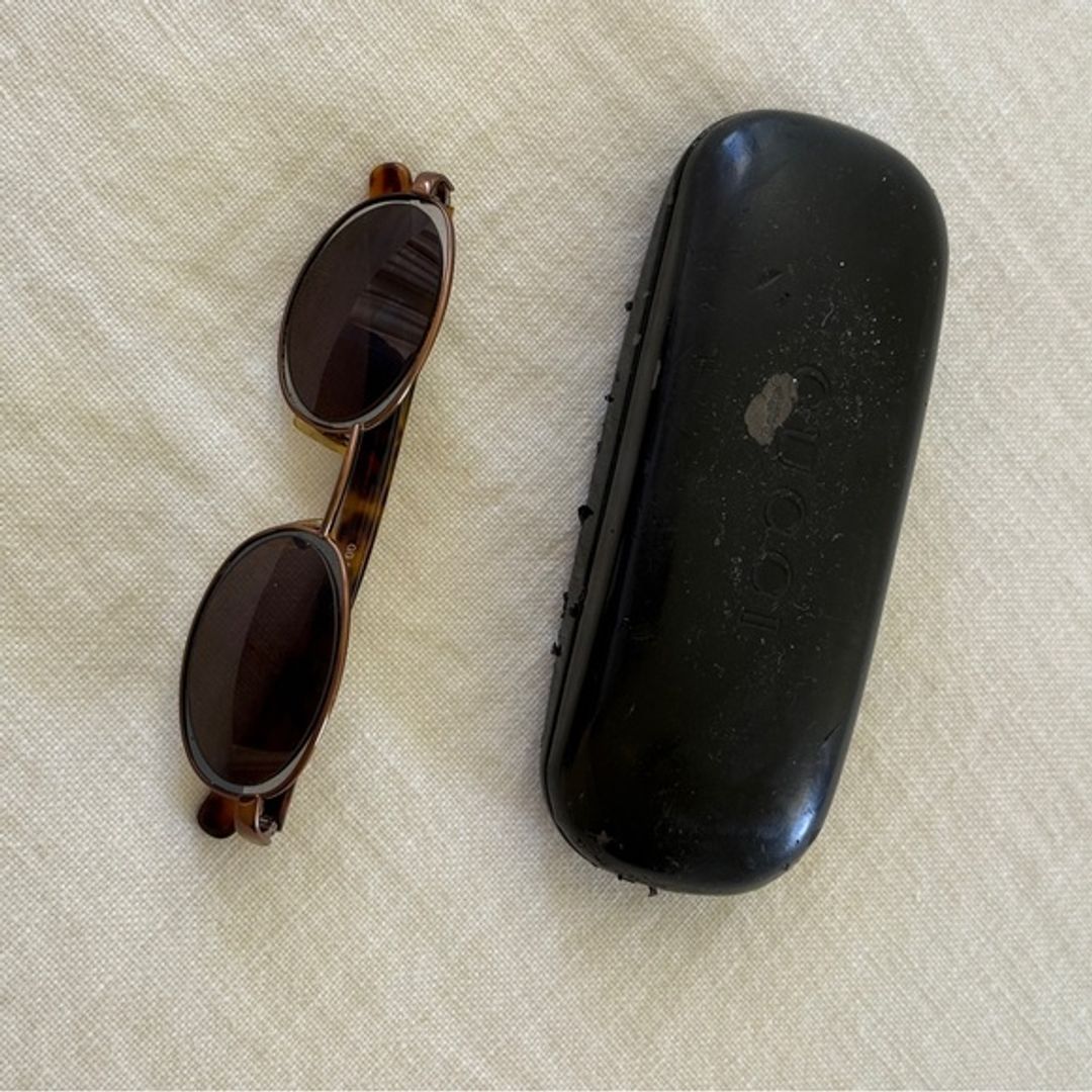 Gucci Vintage Brown Oval Sunglasses