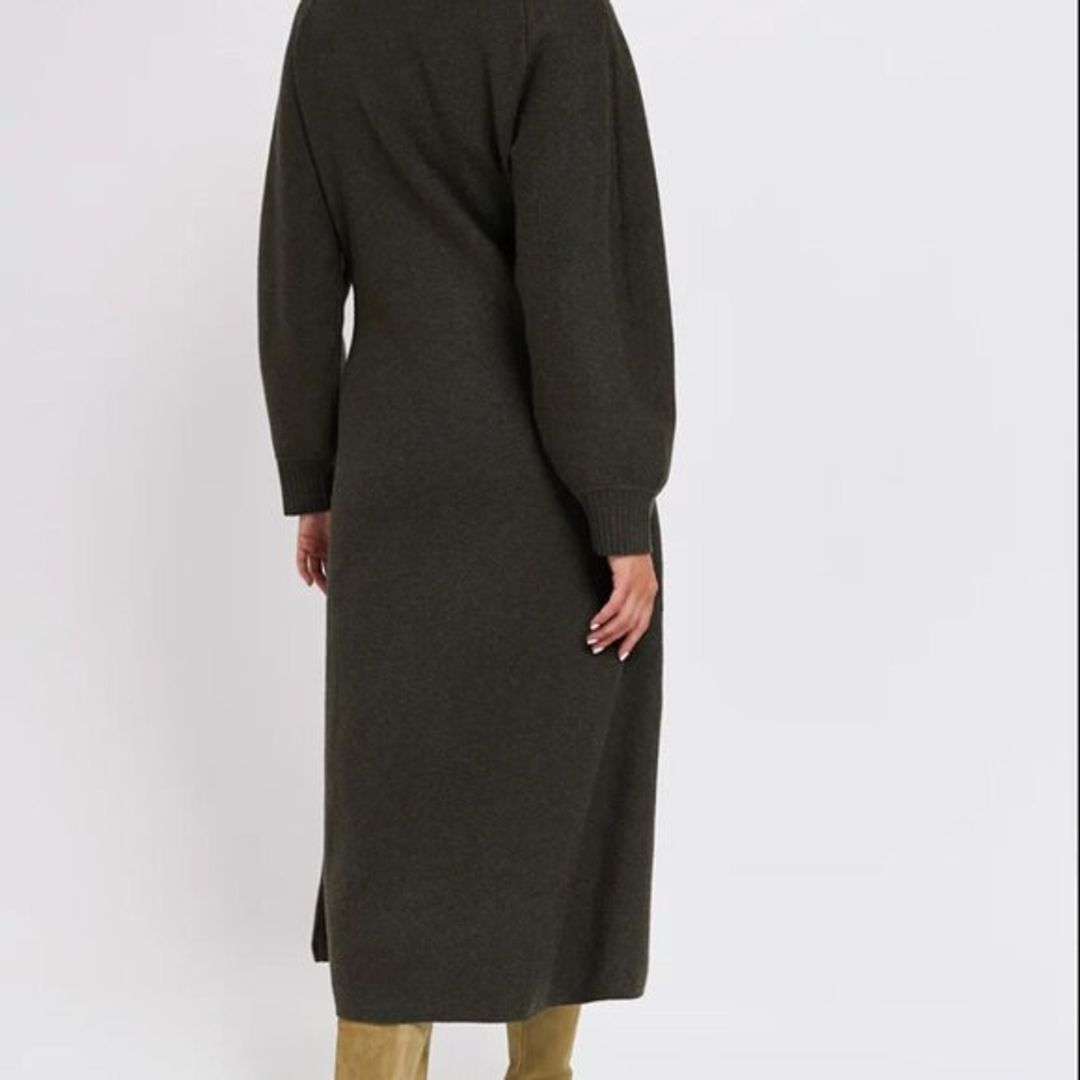 Tuckernuck Moss Green Torie Maxi Turtleneck Sweater Dress