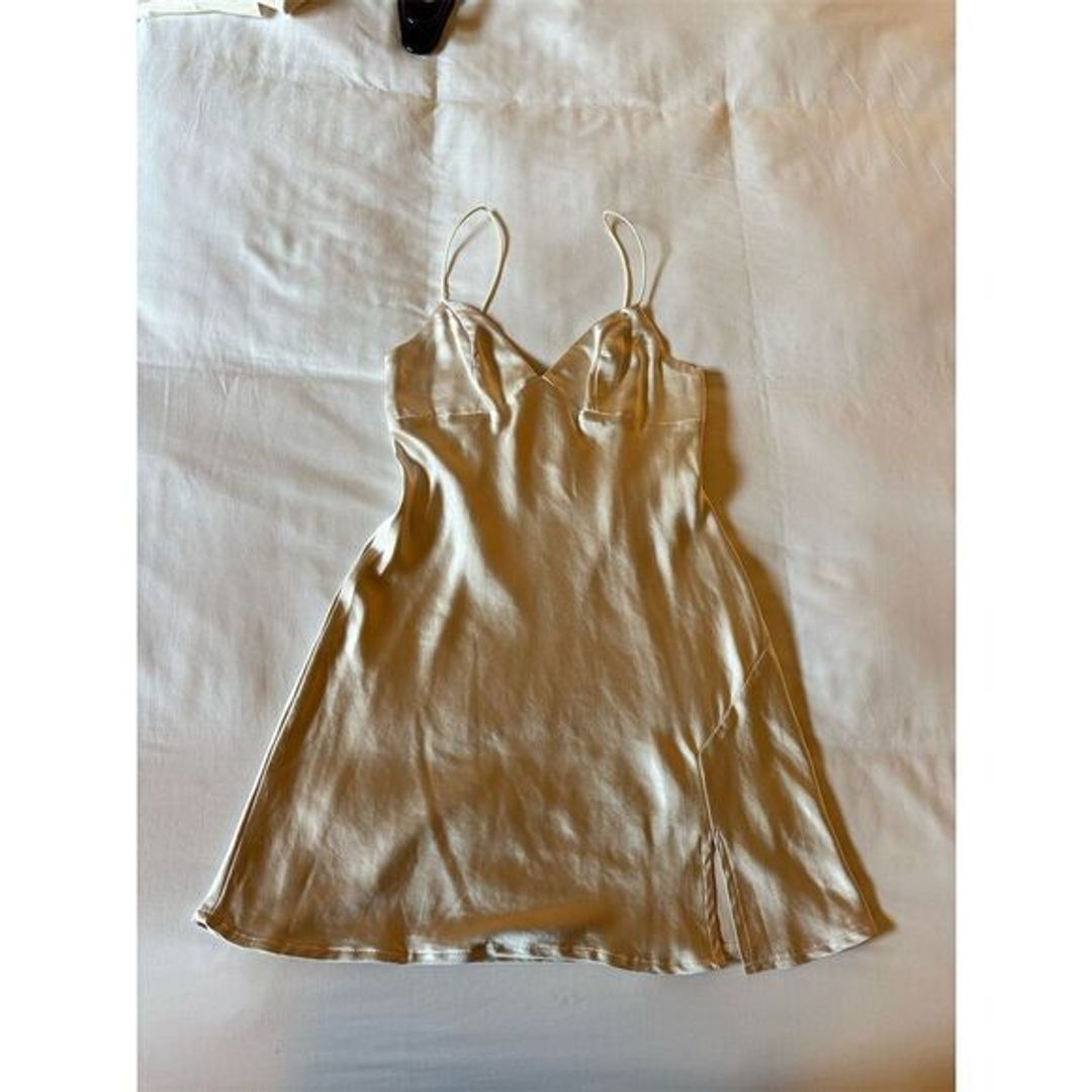 NWT Princess Polly Cream Satin Mini Slip Dress