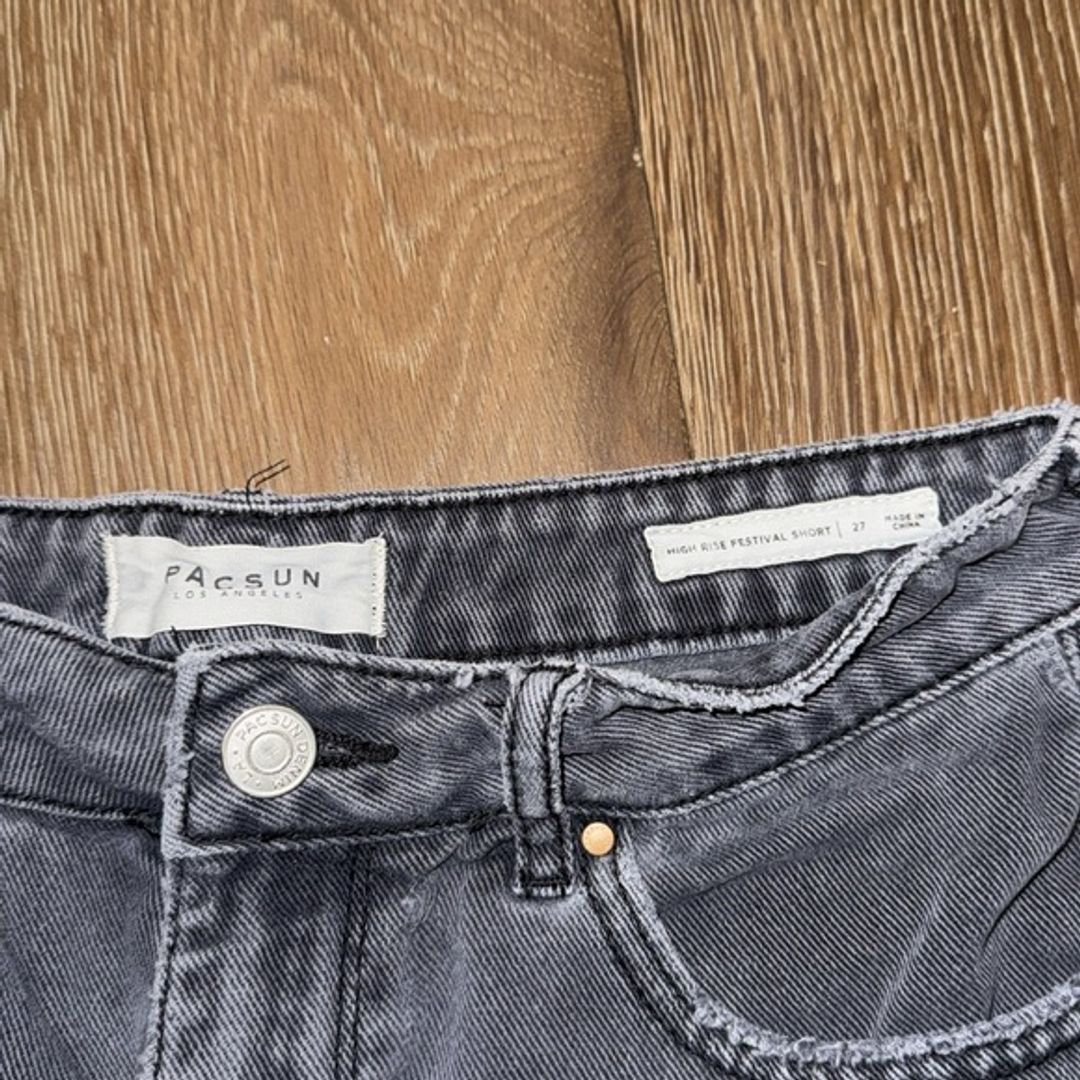 Pacsun Distressed Black Denim Shorts