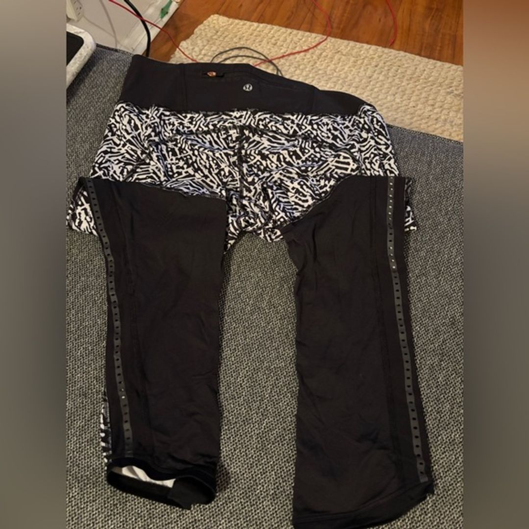 Lululemon x SoulCycle Workout Ankle Leggings with Mesh Details