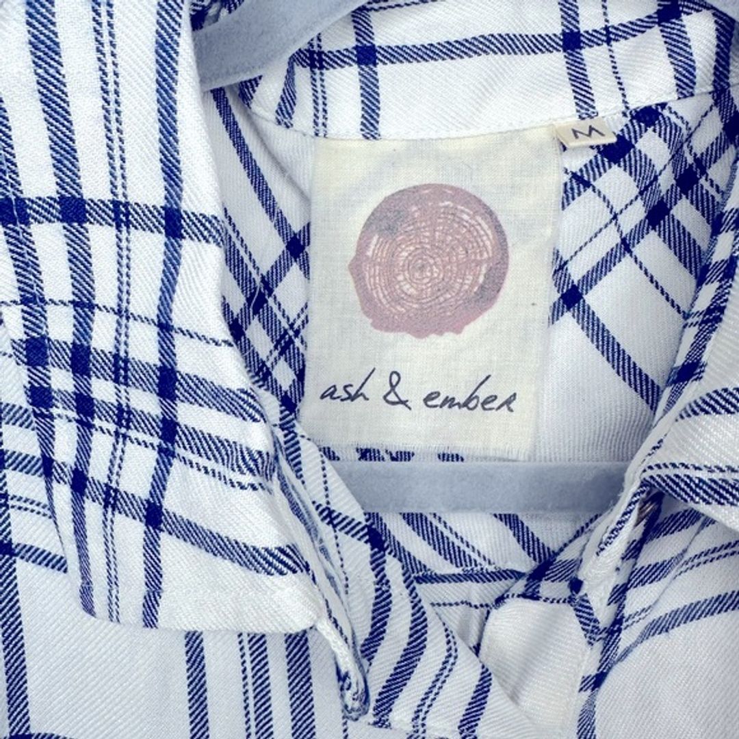 NWT Anthropologie Ash and Ember Hermosa Sleeveless Plaid Flannel Shirt