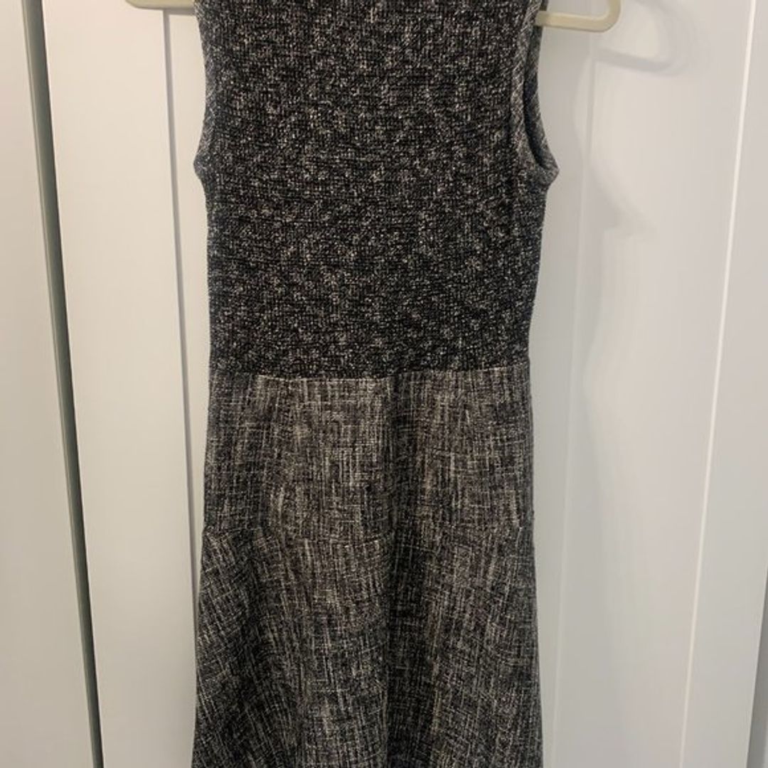 Theory Black & White Tweed Mini Dress