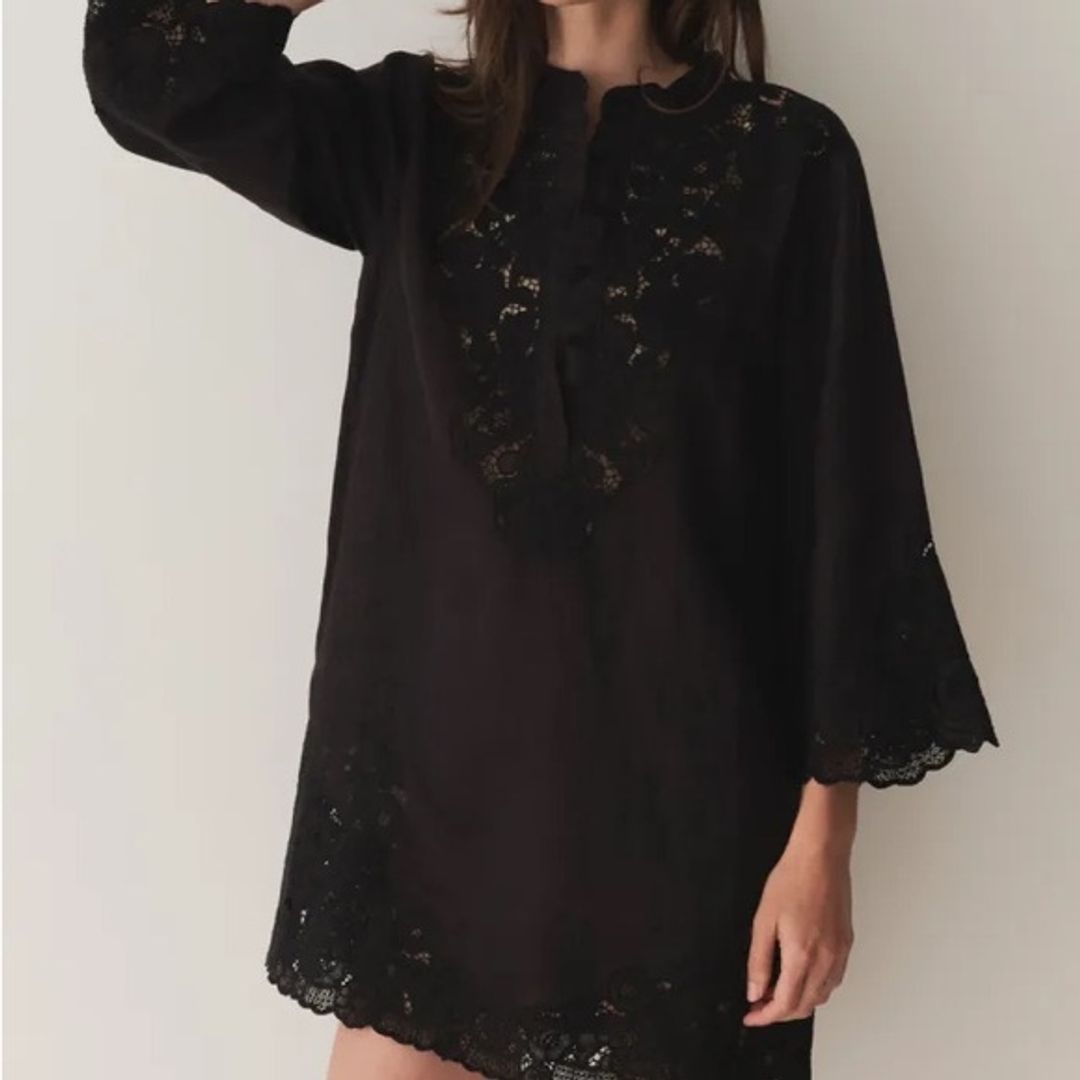 ROCHELLE DRESS -- BLACK