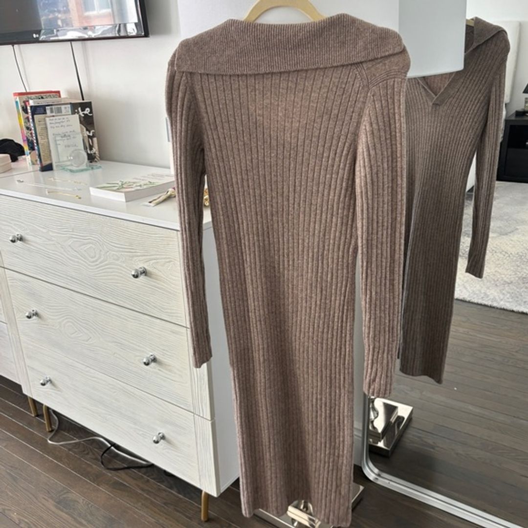 Vince Wool + Cashmere Polo Dress