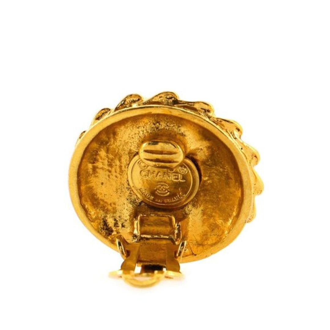 Chanel Vintage 80s Mademoiselle Rhinestone and Gold Earrings (Authenticated)