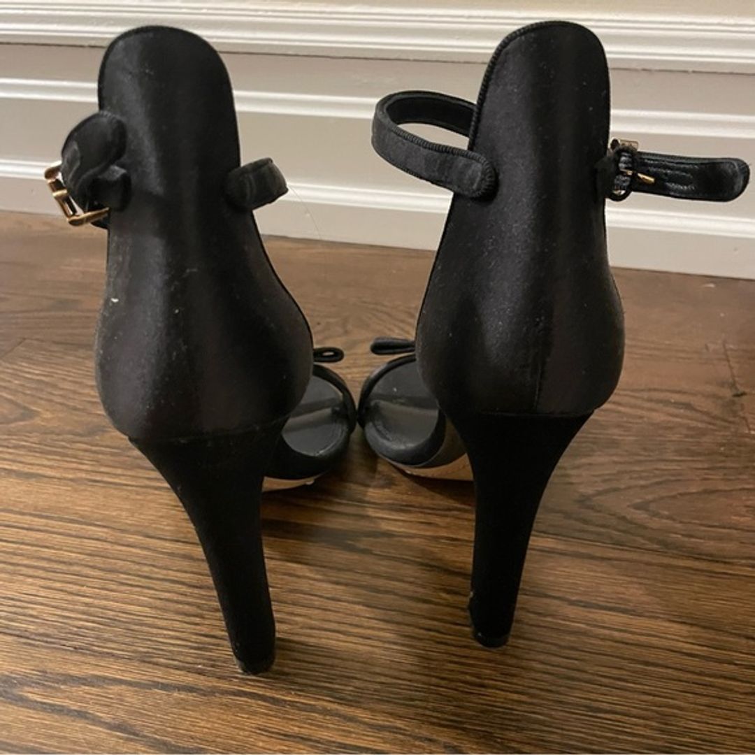 Ralph Lauren Collection Satin Bow Front Heels