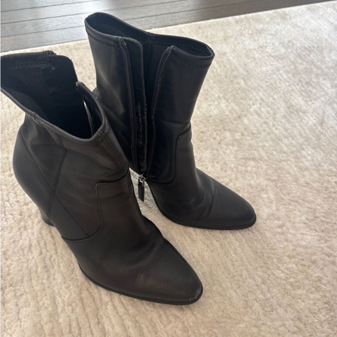 Zara Black Heeled Ankle Booties