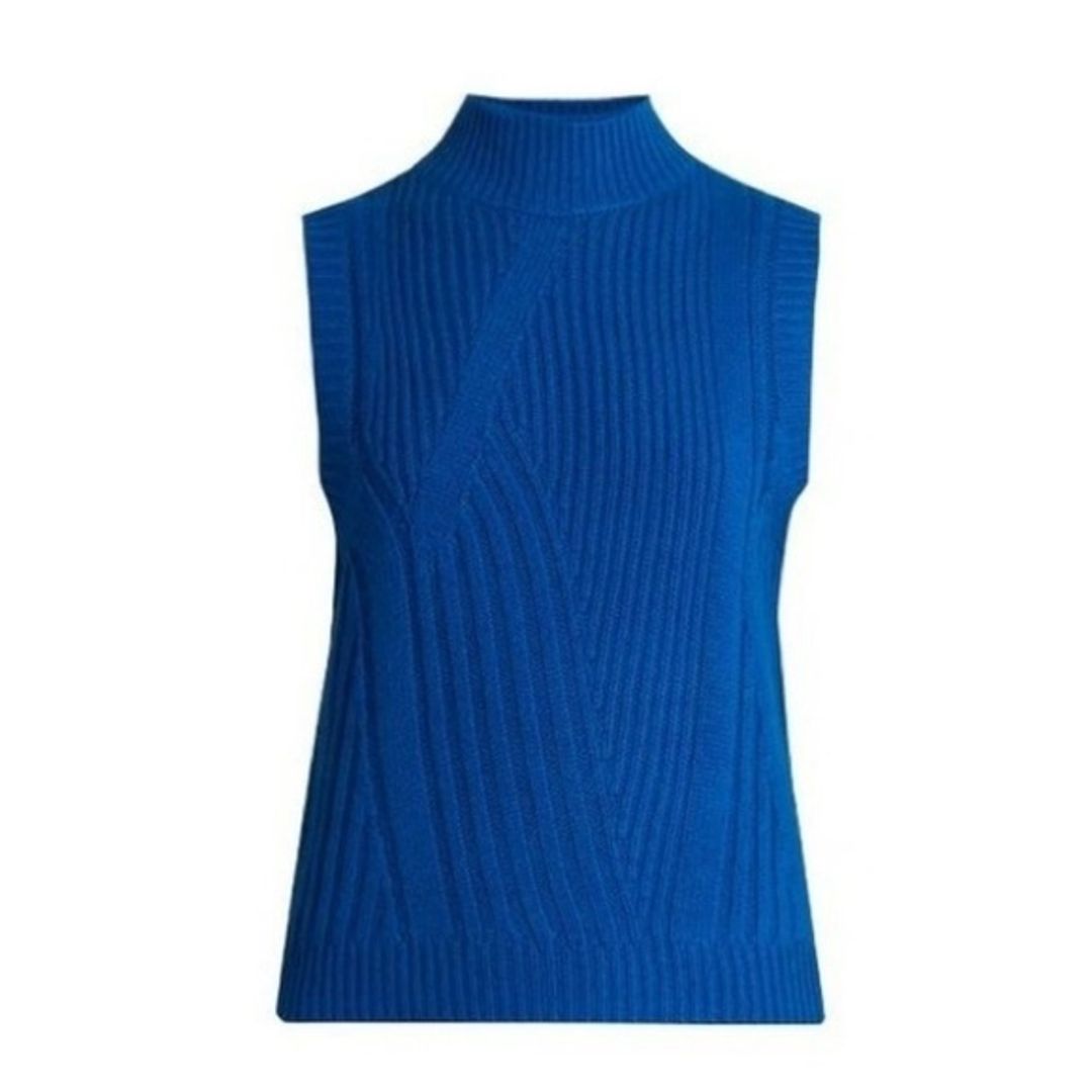 Ediva Blue Cashmere Sweater Vest