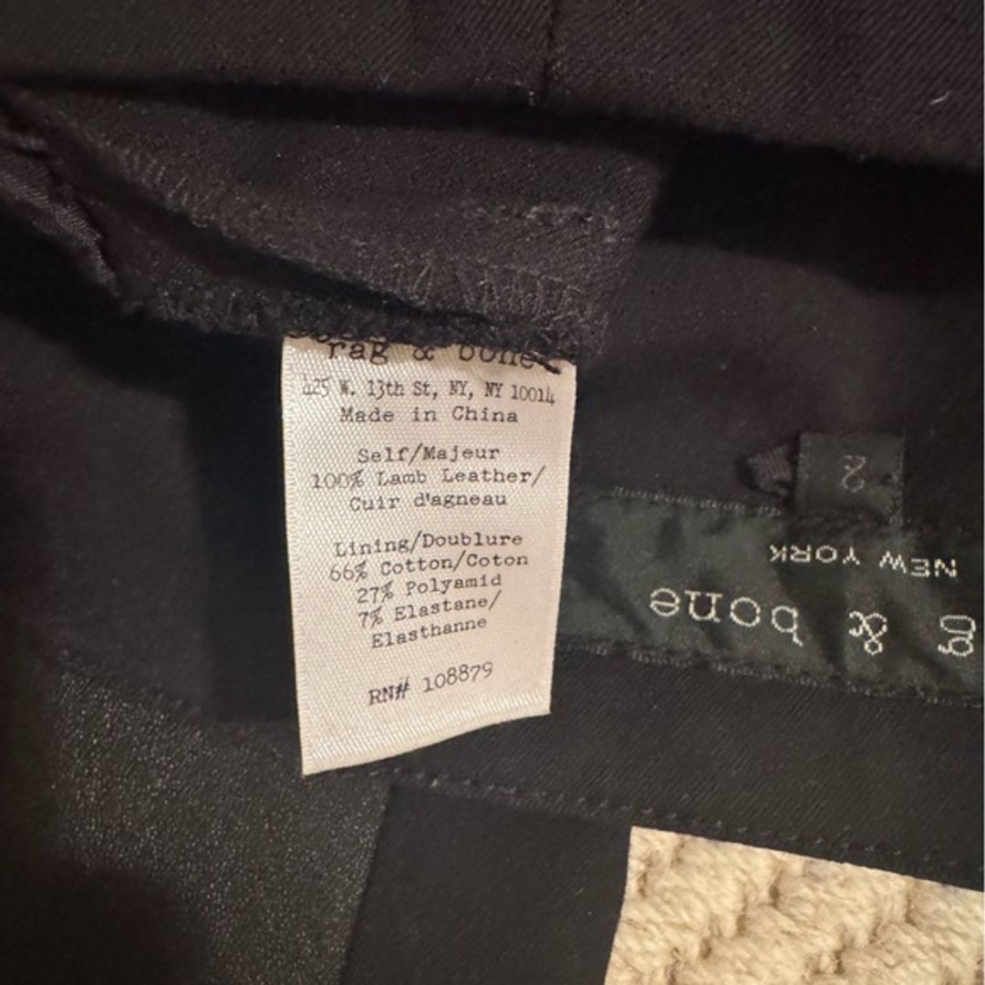 Rag & Bone Leather Panel Pants