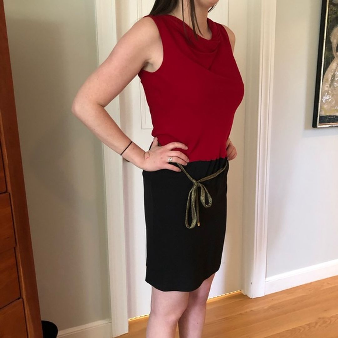 Diane von Furstenberg DVF Red Combo Dress