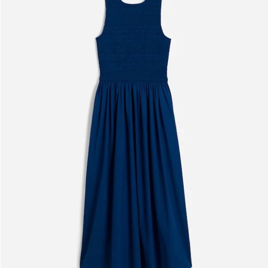 Madewell Deep Blue Backless Dress