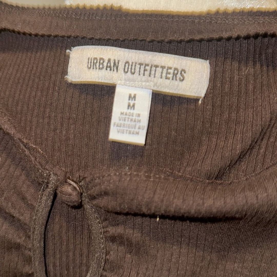 Urban Outfitters Brown Cut-Out Blouse