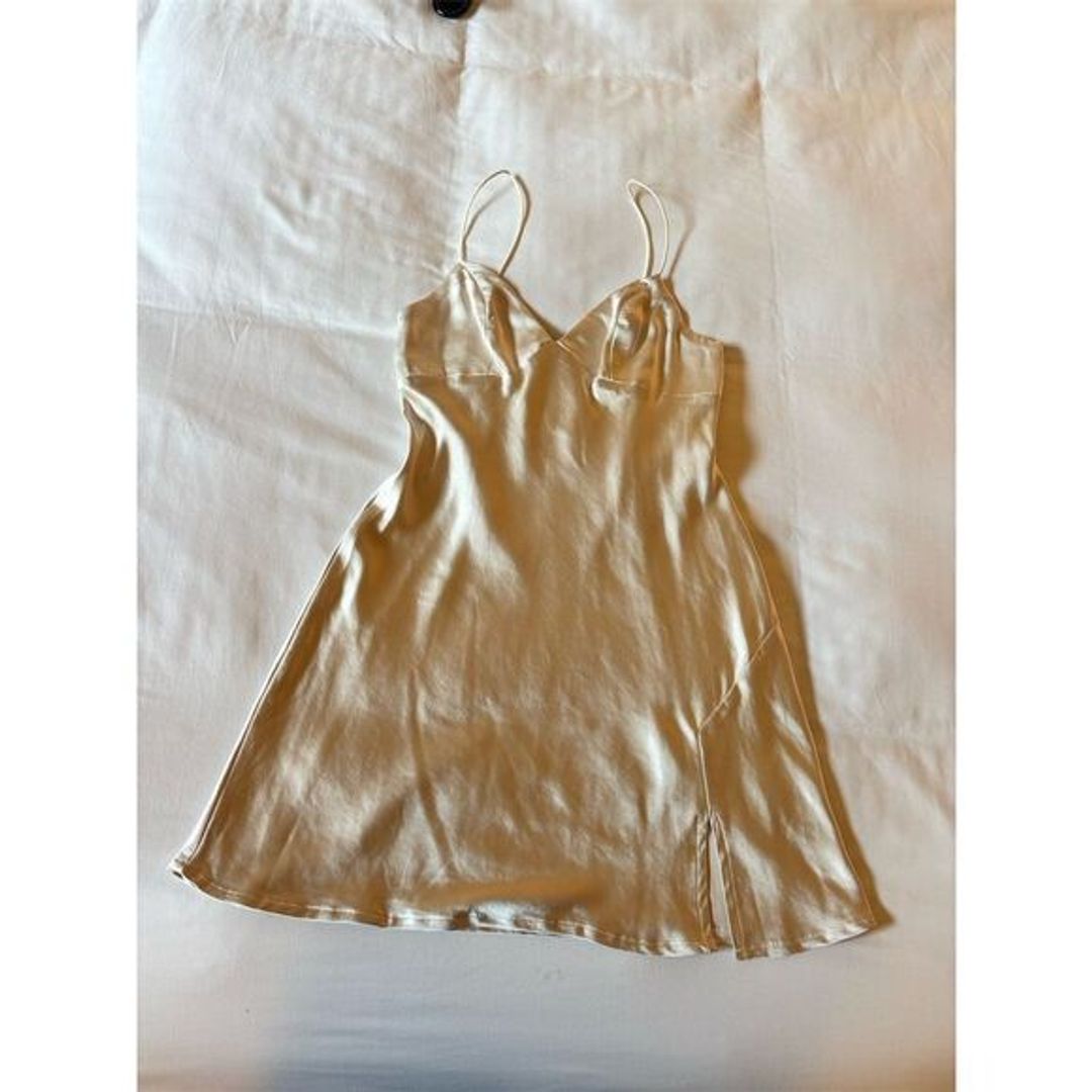 NWT Princess Polly Cream Satin Mini Slip Dress