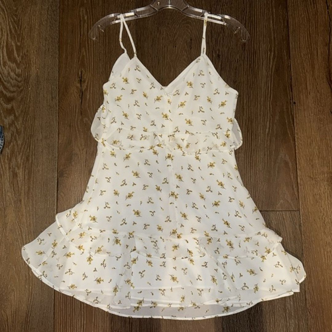 Forever 21 White Floral Print Dress