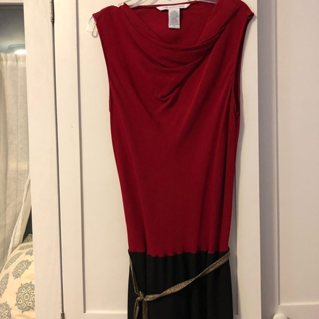 Diane von Furstenberg DVF Red Combo Dress