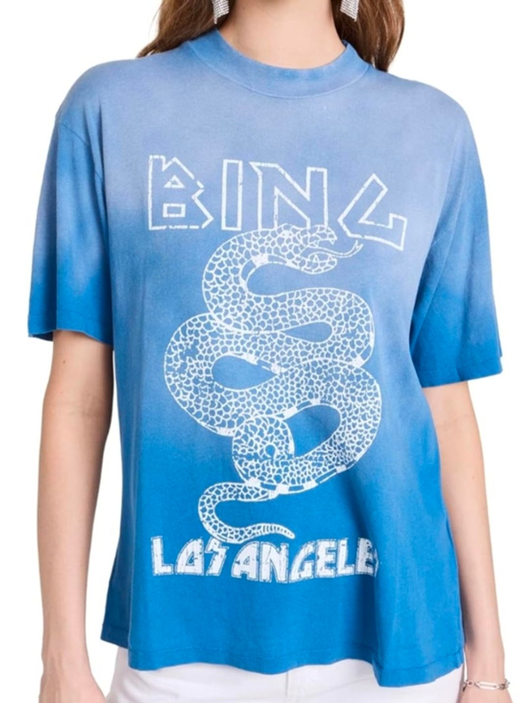 Ashton Tee Snake - Washed Electric Blue