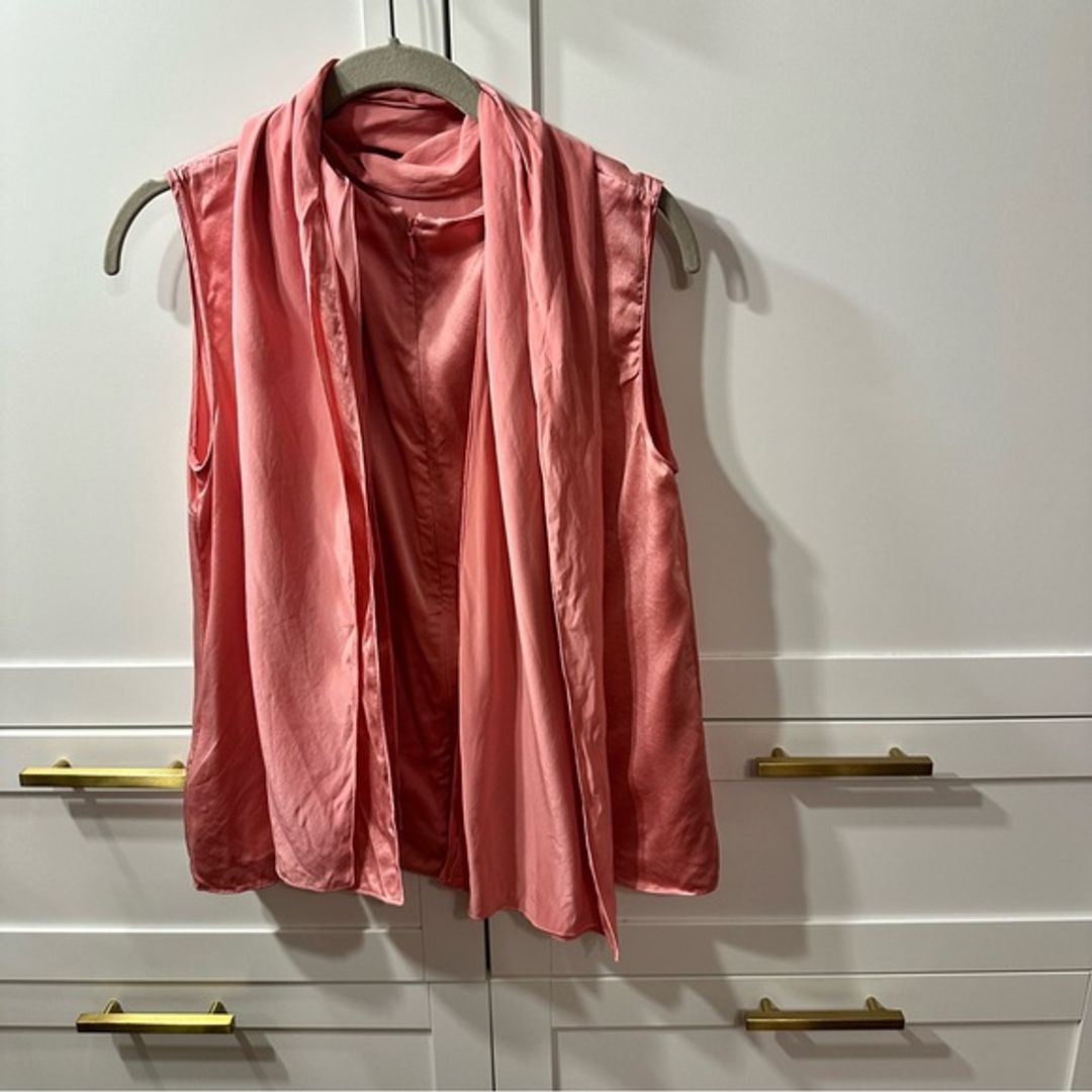 Roksanda Silk Blouse Sleeveless Tie Neck