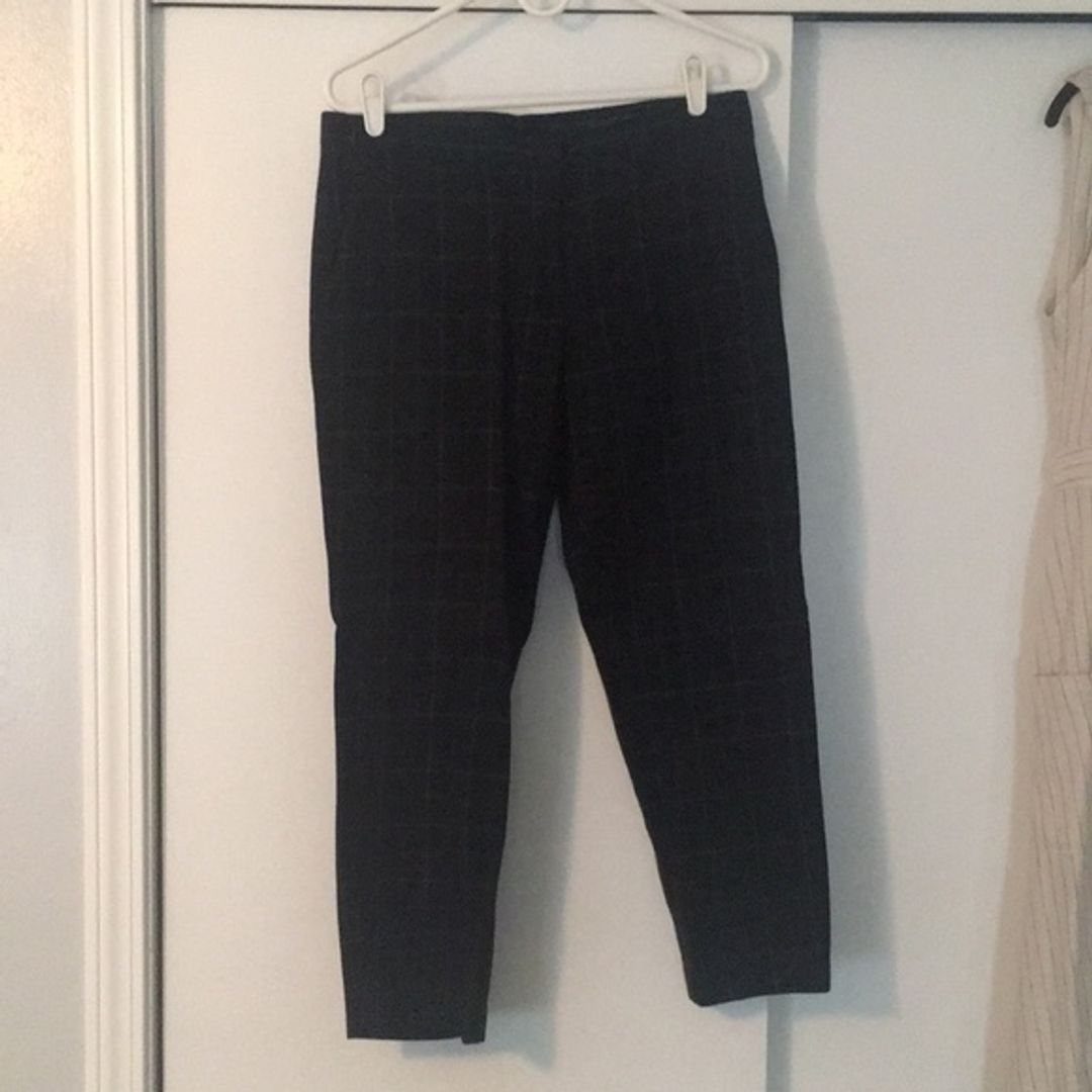 Wool & Cashmere Plaid Crop Pant