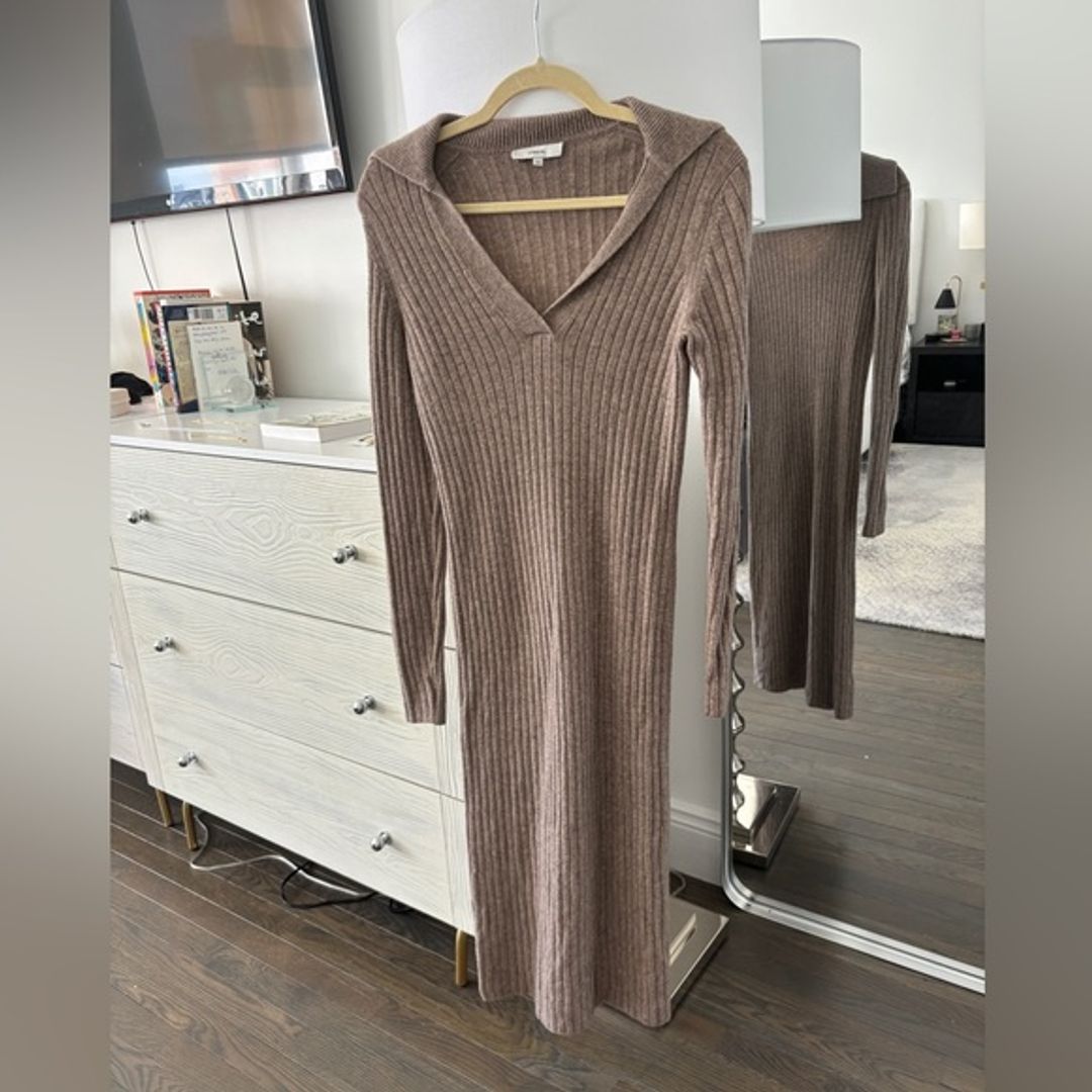 Vince Wool + Cashmere Polo Dress