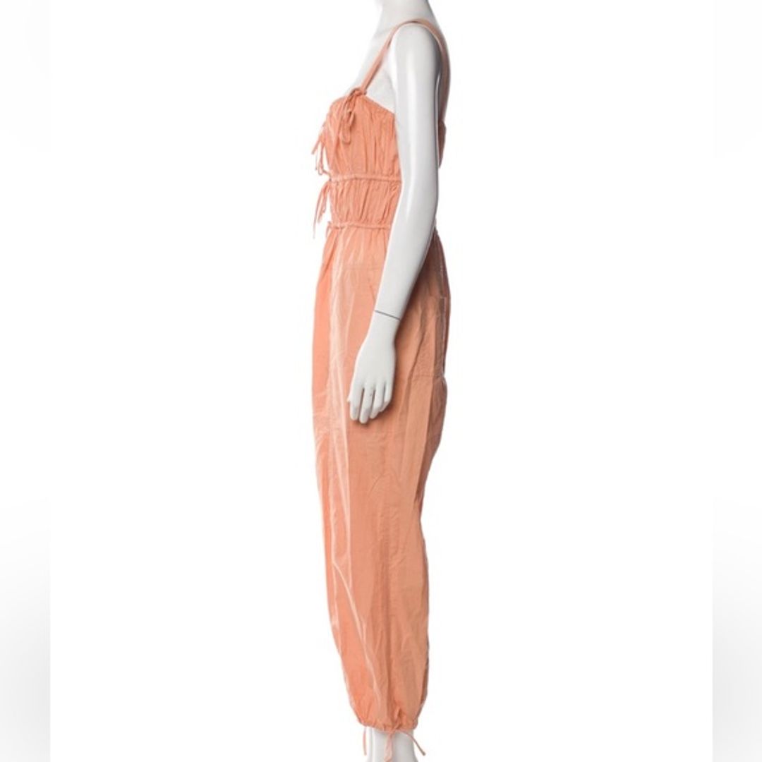 Ulla Johnson Orange Cotton Tatum Drawstring Jumpsuit