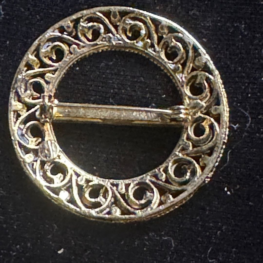 MCM Vintage Gold Tone Brooch