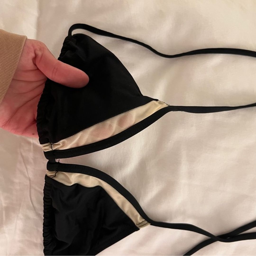 Lspace Magic Sophie Mesh Triangle Halter Bikini Top