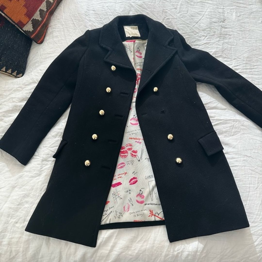Kate Spade Black Peacoat