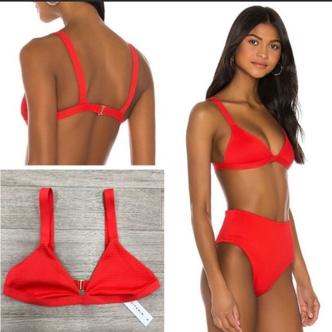 NWT Vitamin A Red Bikini Top