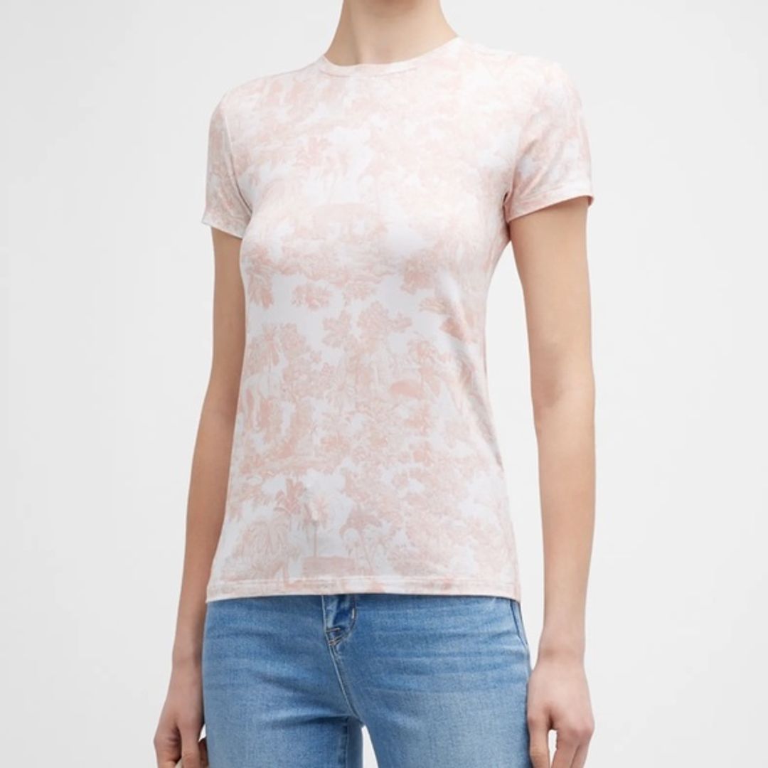 L'Agence Ressi Short Sleeve Printed Tee